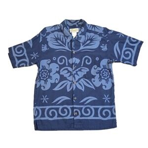 Patagonia Pataloha Mens Hawaiian Shirt Vintage 2006 Limited Edition Blue Organic